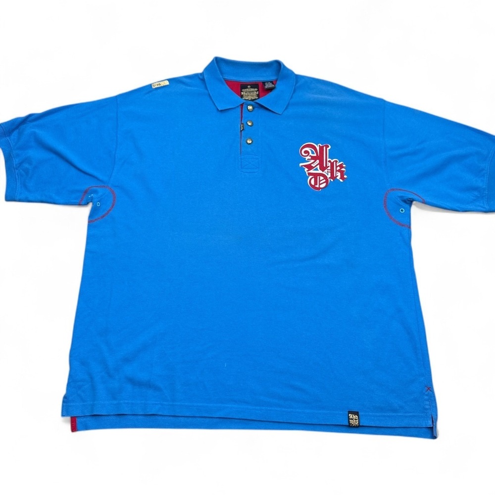 Vintage Y2K Akademiks Polo‎ Shirt Mens Size XL Oversized Hip Hop Streetwear